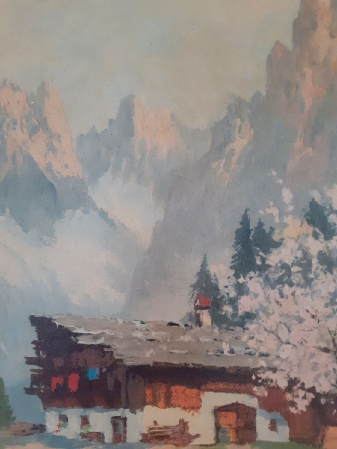 Tableau paysage de montagne