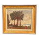 Original Swedish Oil on Panel – “Trees” by Cz – Signed – Vintage & Framed –