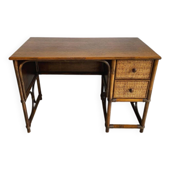 Vintage rattan desk