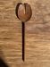 Salad server or flat-ended slotted spatula in teak L30 D9x8