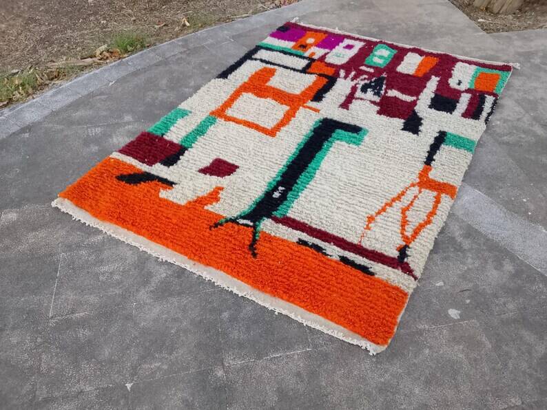 Beni Ourain Rug, Handmade Rug 150/250cm