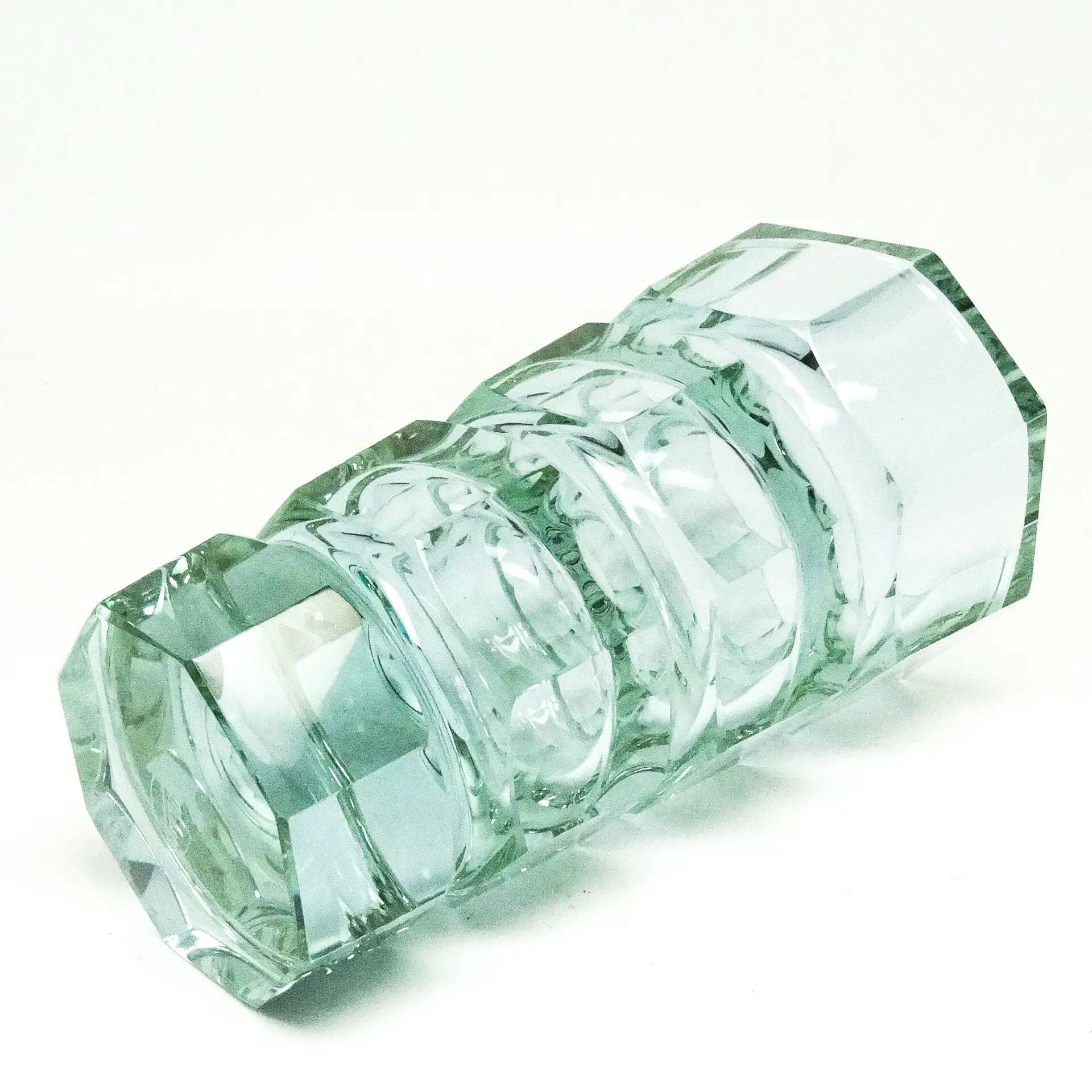 Art Deco vase, alexandrite glass, design by J. Hoffmann, Moser, Czechoslovakia, 1930s