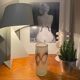 Smoked blown glass vase