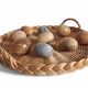 Rustic French Provence Large Round Handled Wicker Tray, France
