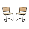 Pair of S32 Cantilever chair by Marcel Breuer, Dark Edition, 1980