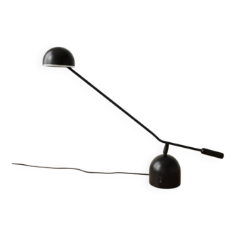 Vintage black lacquered metal desk lamp second-hand