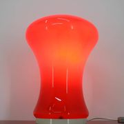 Big Design Red Glass Hotel Table Lamp, 1970s