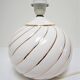 Ceramic lamp white and gold Italian design 70s / 80s