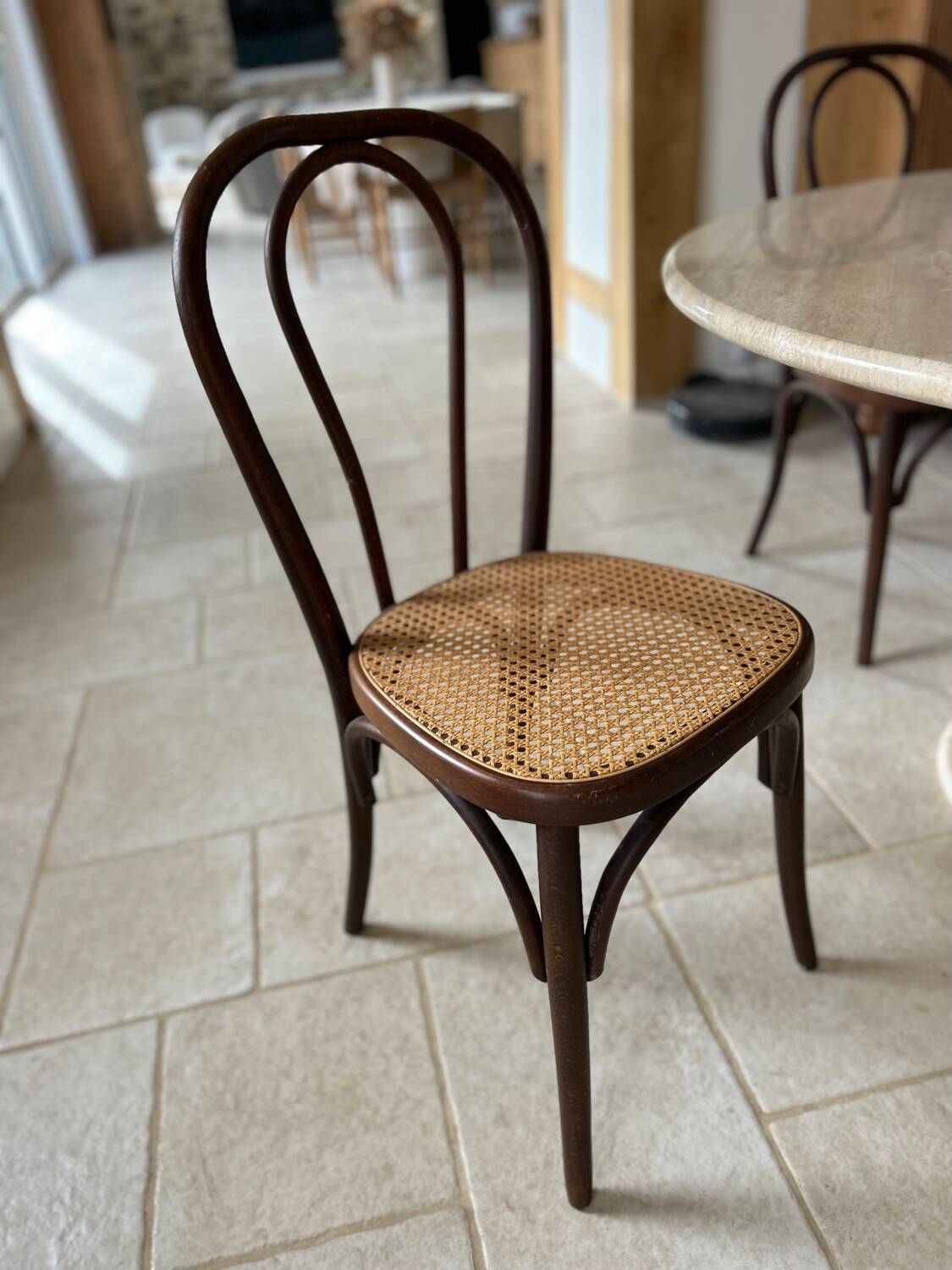 Vintage cane bistro chairs