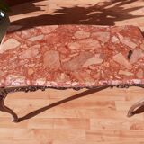 Marble and brass coffee table