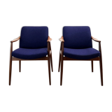 Two Mid-Century Modern Teak Armchairs by Hartmut Lohmeyer for Wilkhahn, 1950s