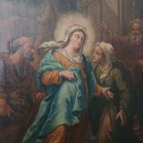 Oil painting on canvas, early Italian school, 18th century - Visitation