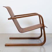 1930s modernist cantilever plywood armchair