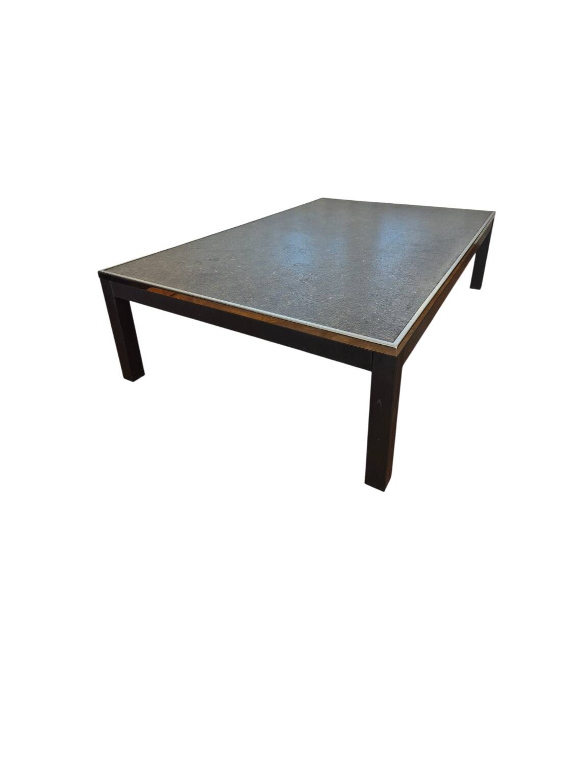 Vintage slate chrome coffee table 140 x 80 cm