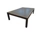 Table basse vintage en ardoise chromée 140 x 80 cm