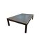 Table basse vintage en ardoise chromée 140 x 80 cm