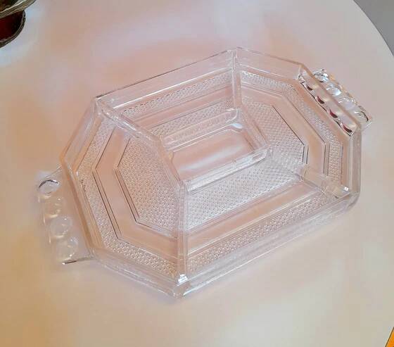 Art Deco compartmentalized tray