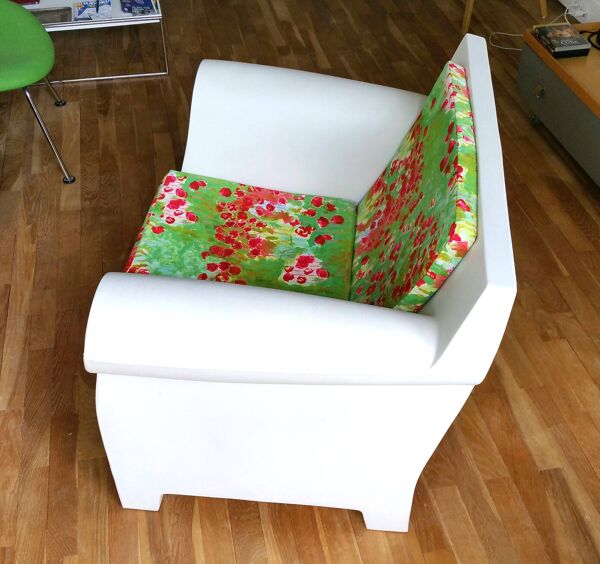 Fauteuil STARCK Bubble ''blanc zinc