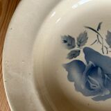 4 assiettes anciennes creuses Digoin & Sarreguemines "motif roses"