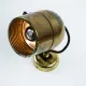 Pair of Vintage Gold-Toned Tube-Style Wall Spotlights With Patina