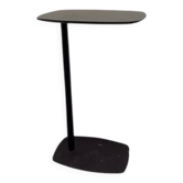 Oval black metal coffee table