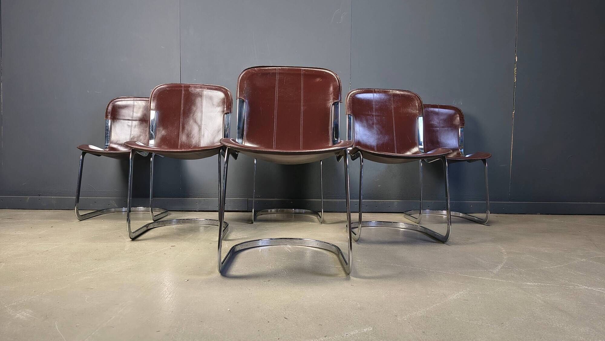 Vintage dining chairs by Cidue, set of 6, 1970s.