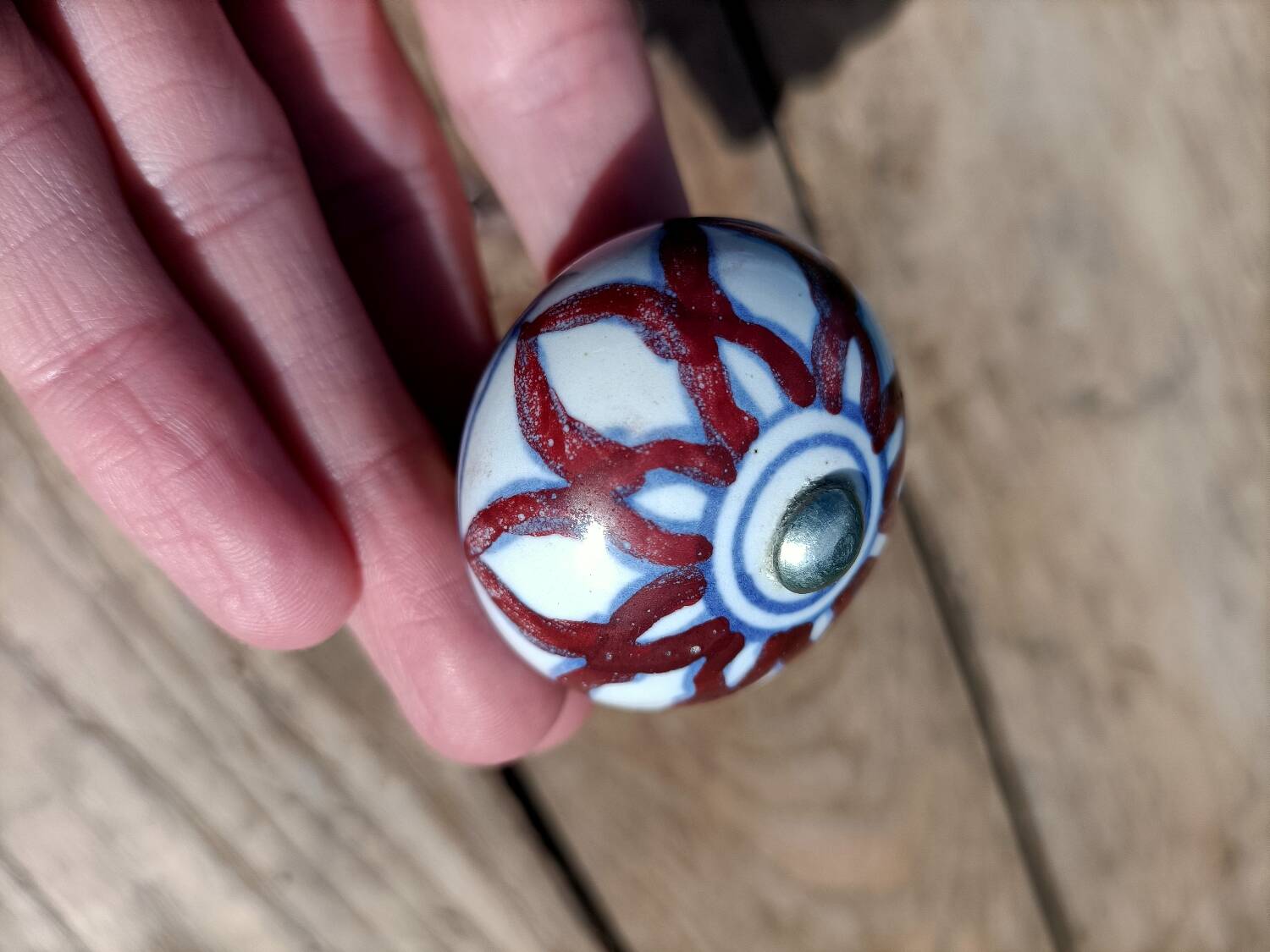Genuine stoneware door knobs