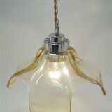 Gold glass pendant light