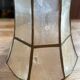 Set of 2 clamp lampshades in mother-of-pearl and brass
