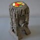 Lamp sculpture gallish head signed Mazoyer 1977