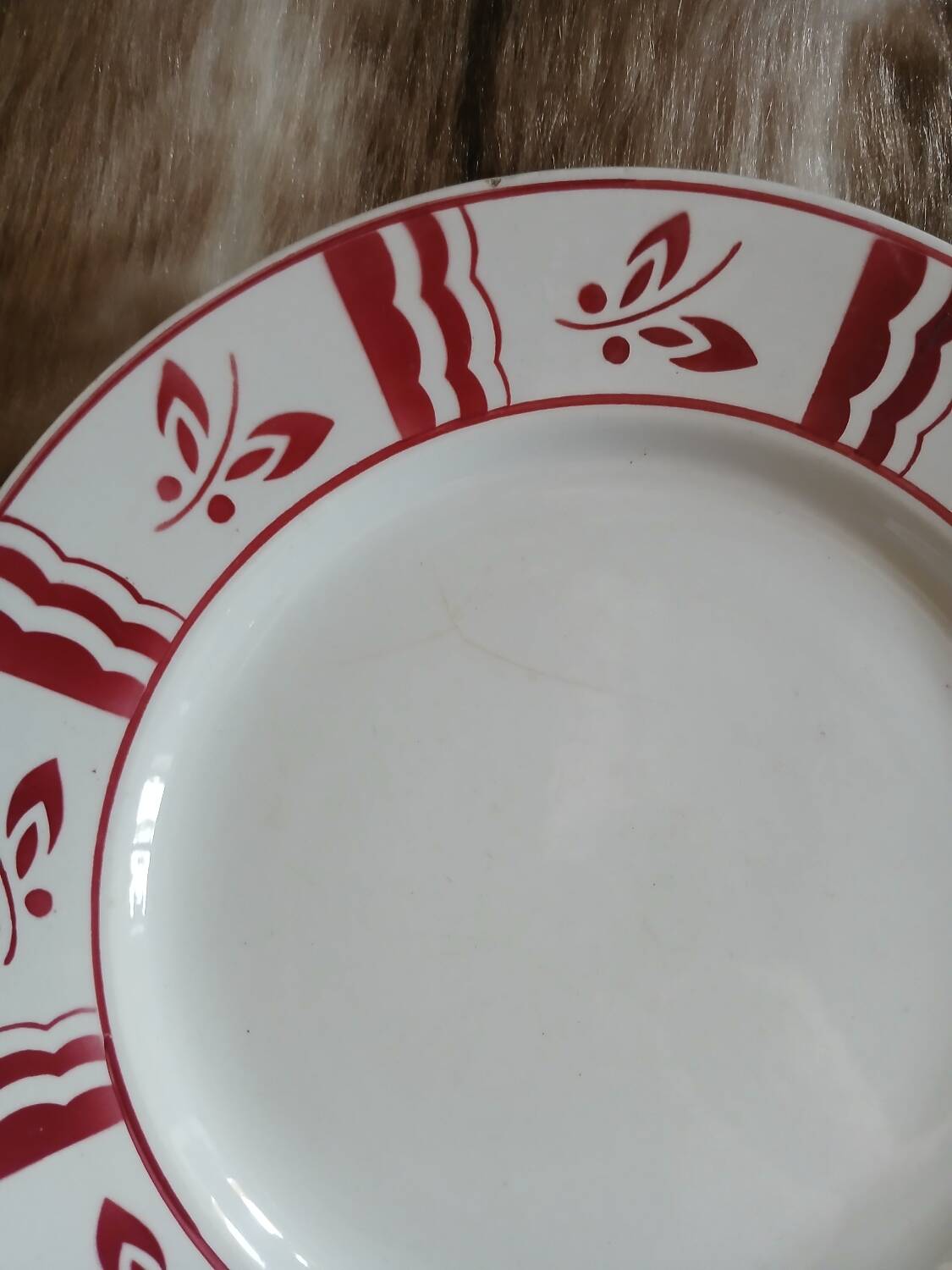 8 antique dessert plates from Digoin and Sarreguemines