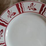 8 antique dessert plates from Digoin and Sarreguemines