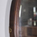 Vintage 1960s Italian-design walnut wall mirror