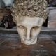 Antique plaster head of a man early 20th century