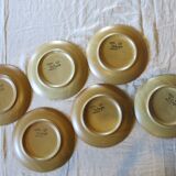 6 French stoneware dessert plates in very good condition