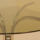 Tulip dining table and smoked glass 80's