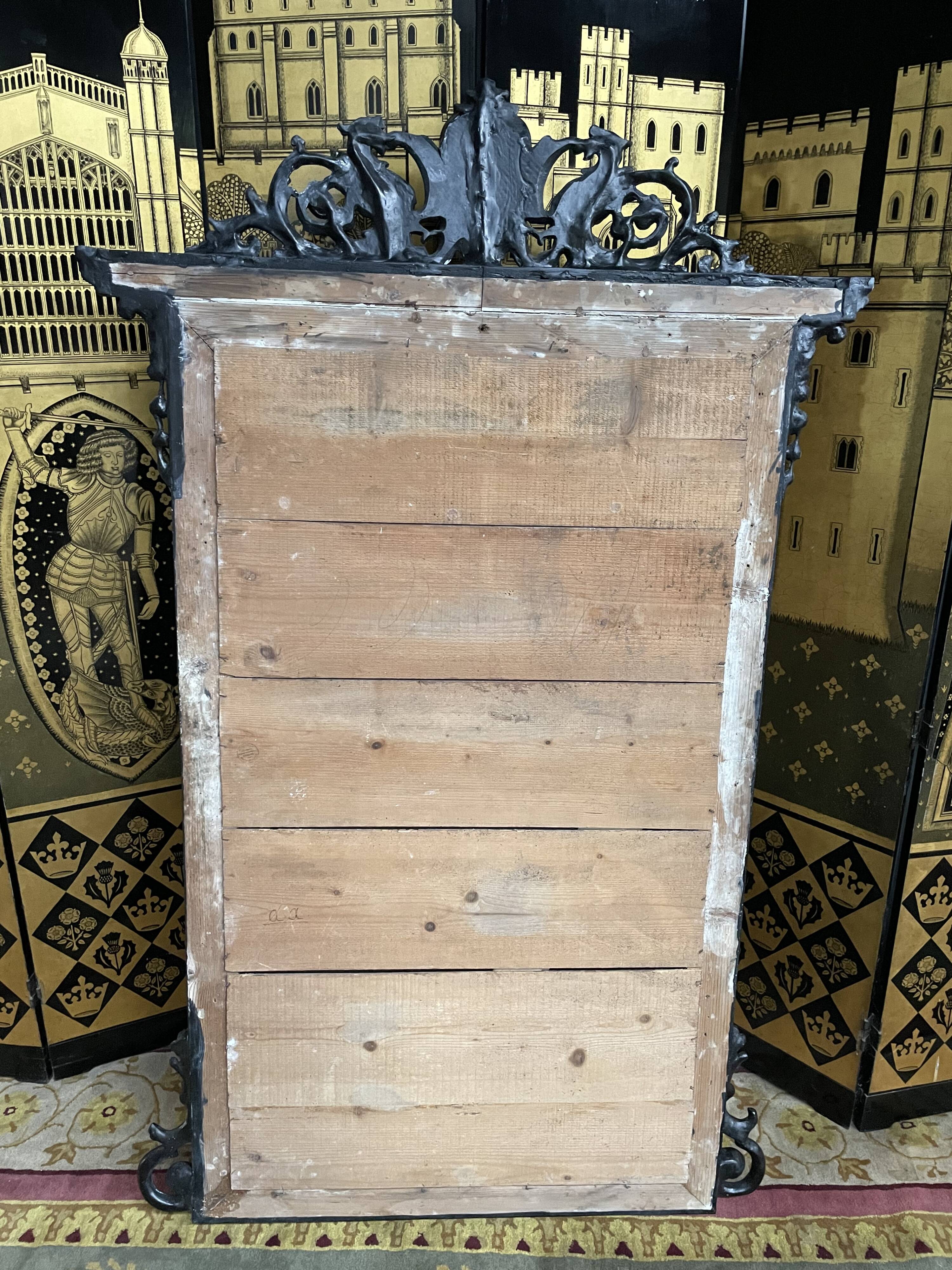 Mirror period Napoleon III blackened wood