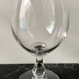 Vase verre à pied ancien en cristal