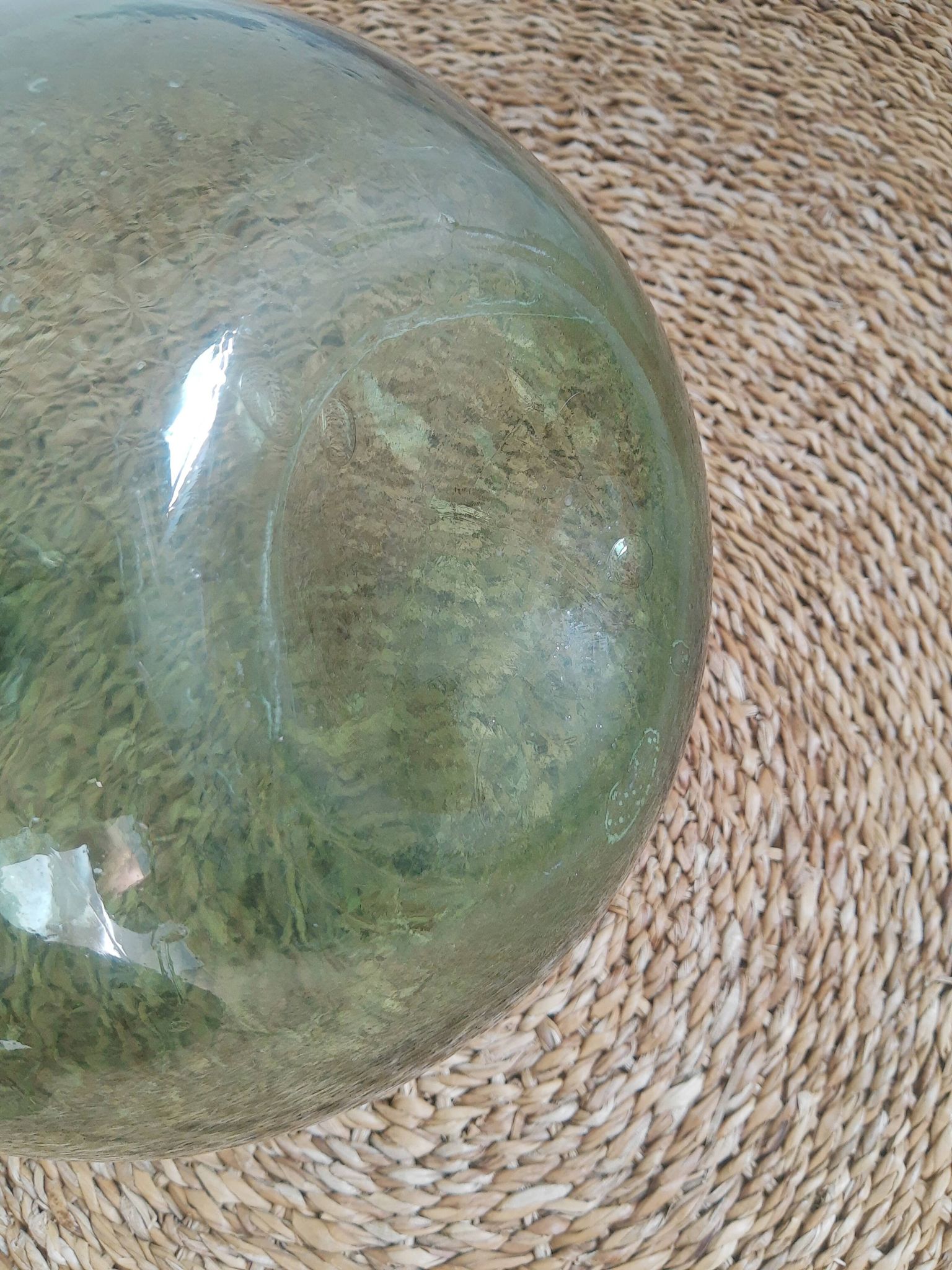 Dame-jeanne bonbonne en verre soufflé 10L vintage