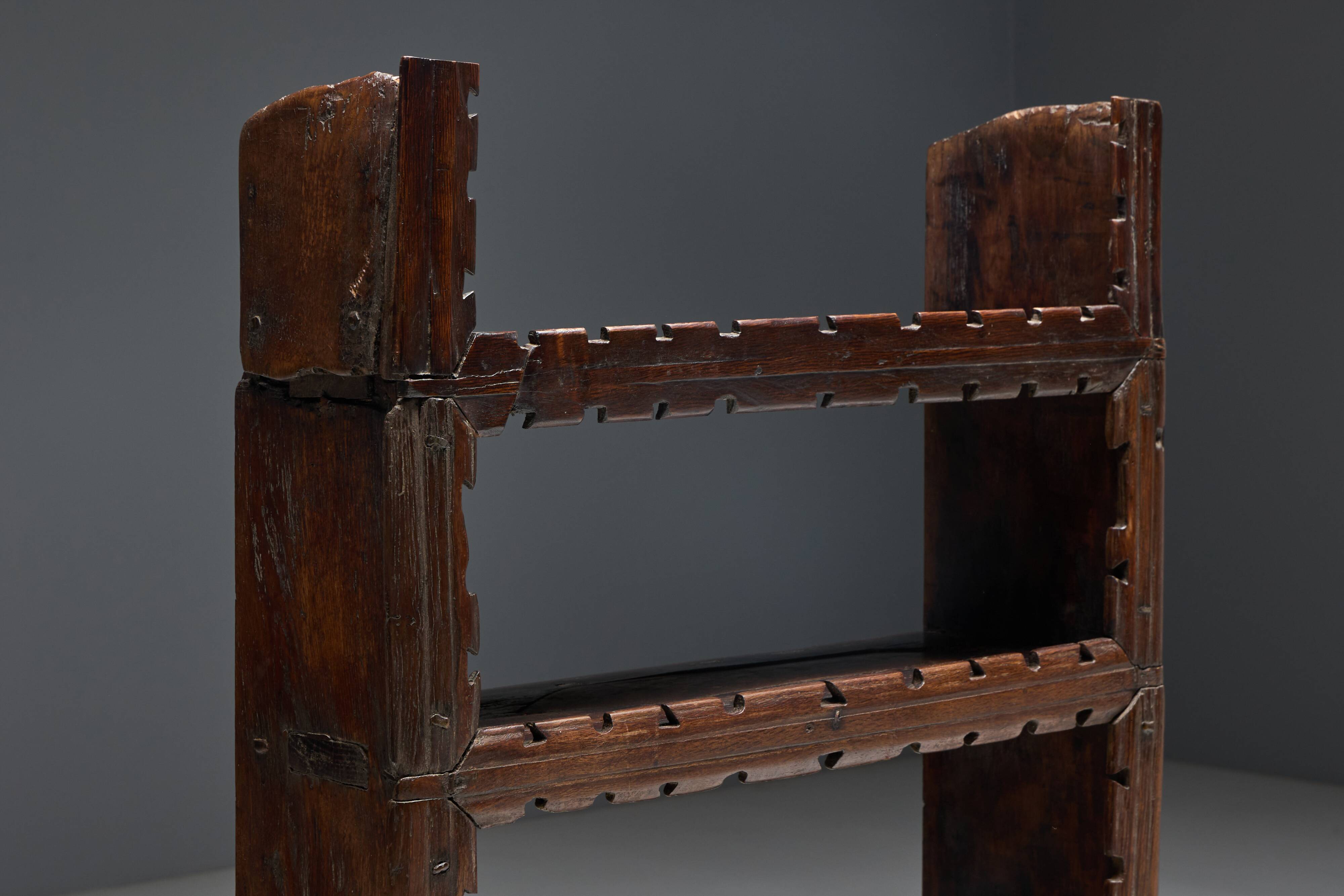 Antique Art Populaire Cabinet, France, 19th Century