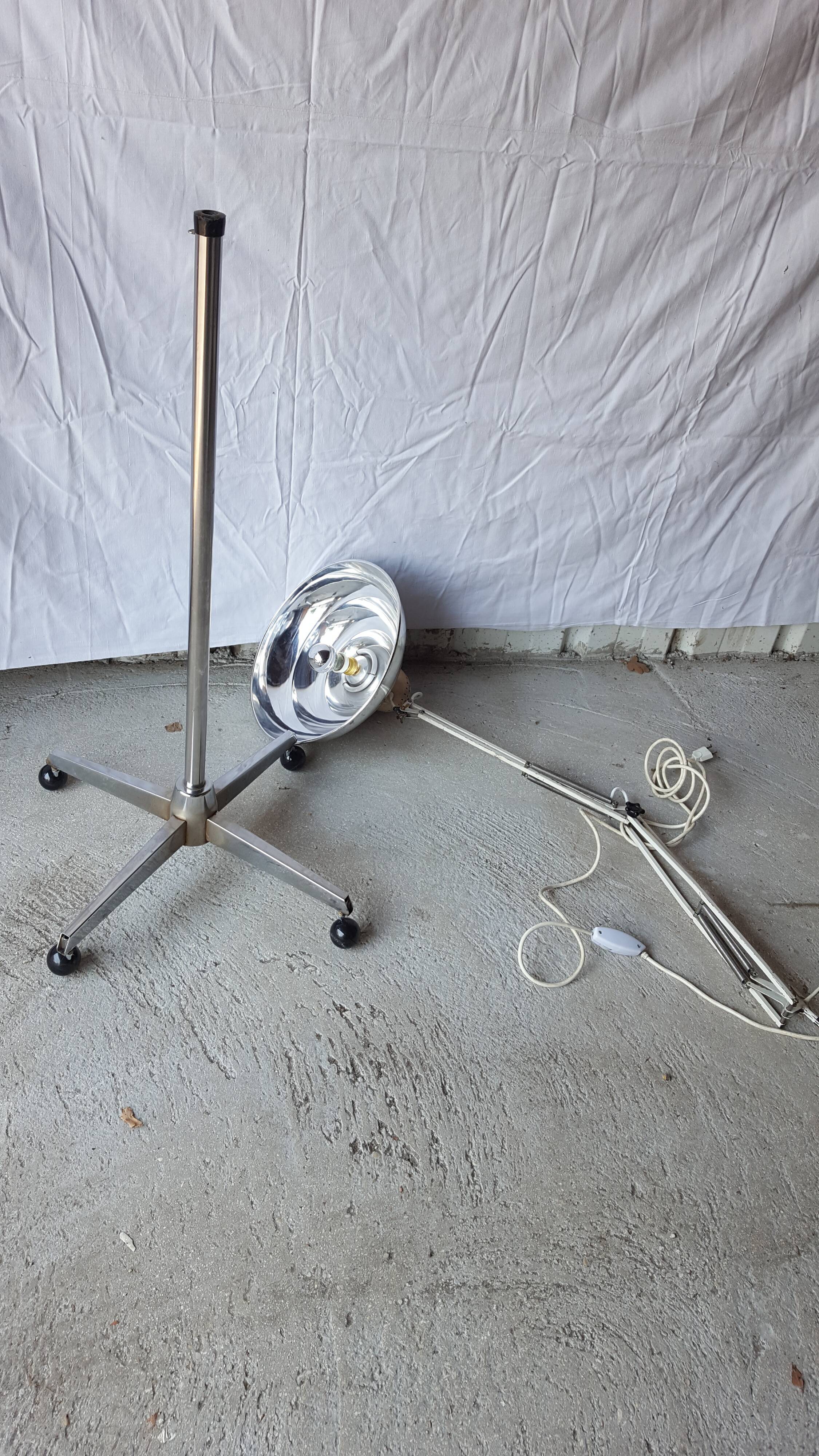 Old hospital floor lamp