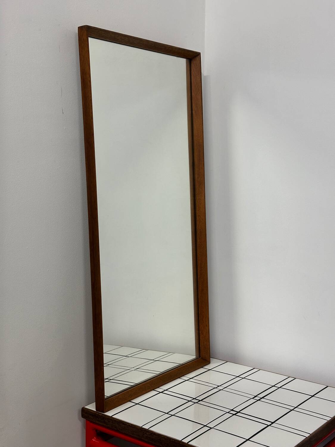 Miroir scandinave danois en teck