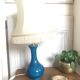 Vintage enamelled ceramic lamp