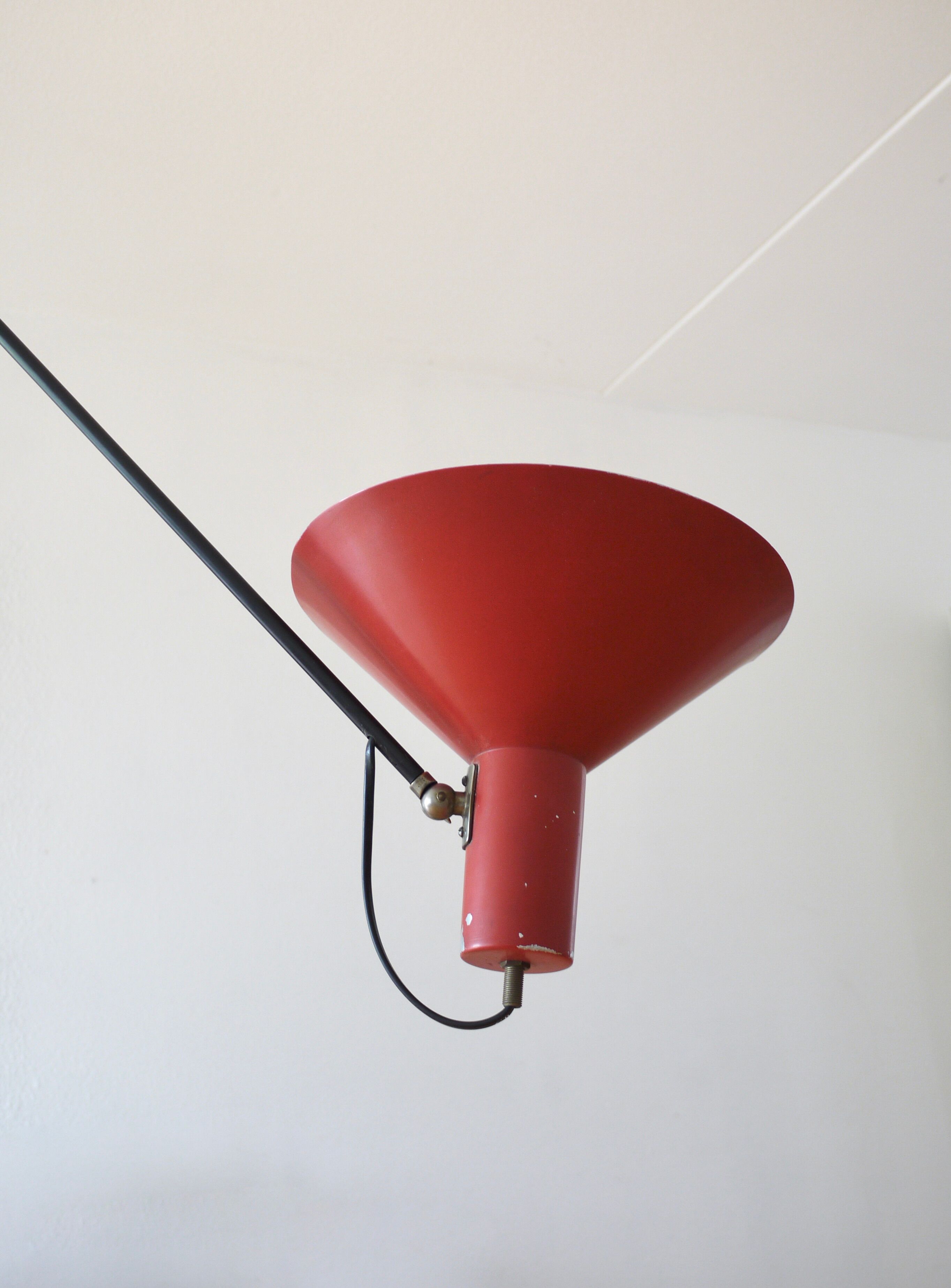 counterbalance ceiling lamp by JJM.Hoogervorst for Anvia. 1950s