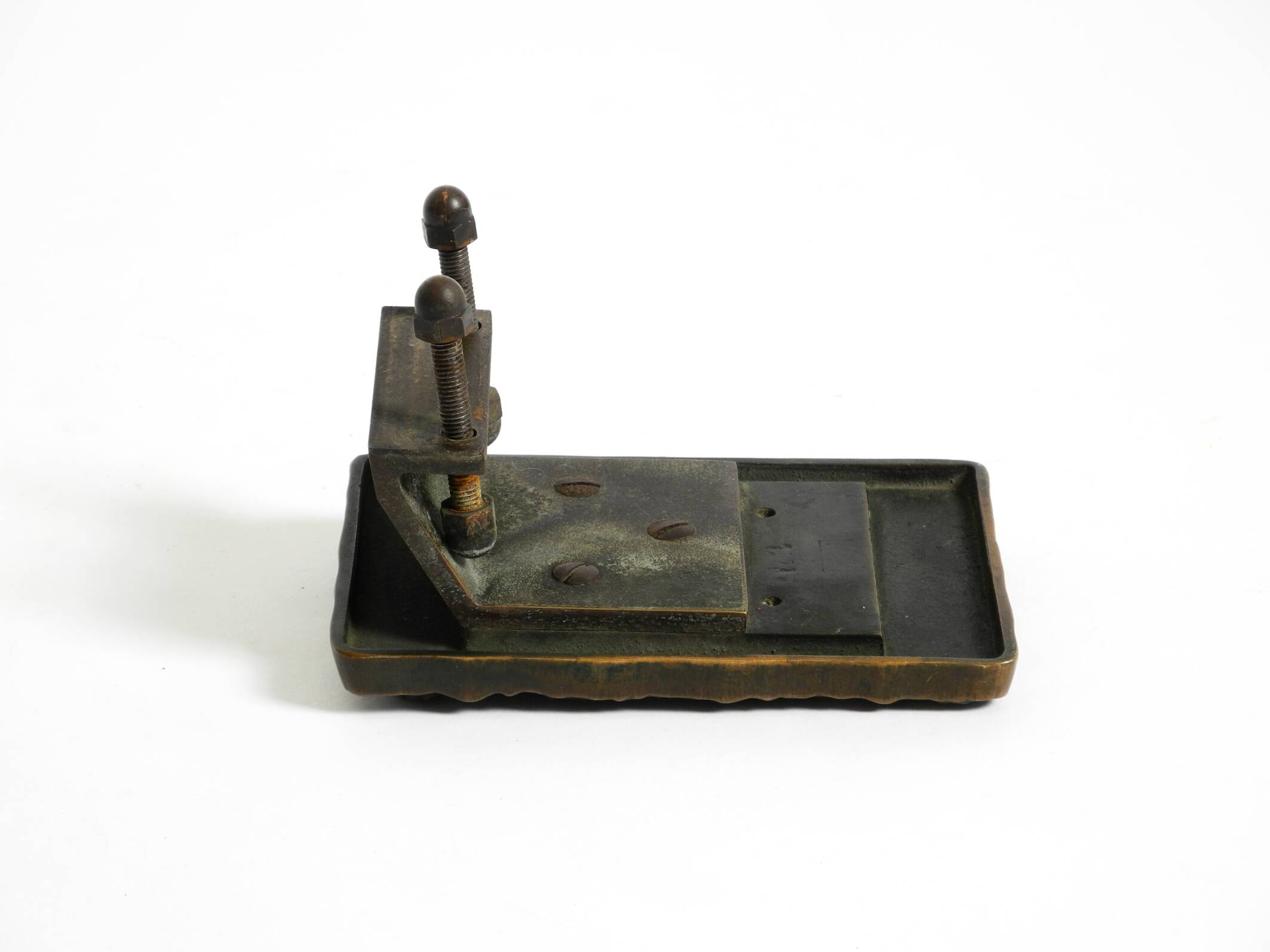 Massive, heavy 1970s Brutalist bronze push handle by Alpan Germany