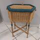 Vintage rattan sewing box 1950s
