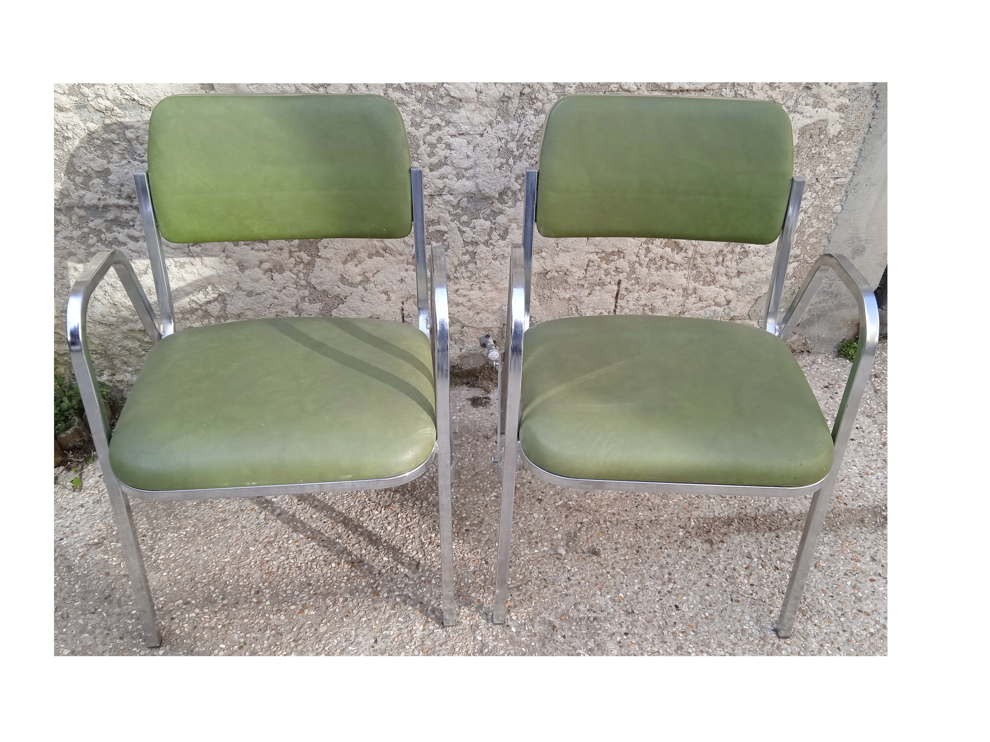 2 armchairs souvignet plichaise design
