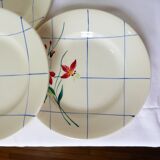 4 vintage flat plates of Niderviller model Saumur 220542