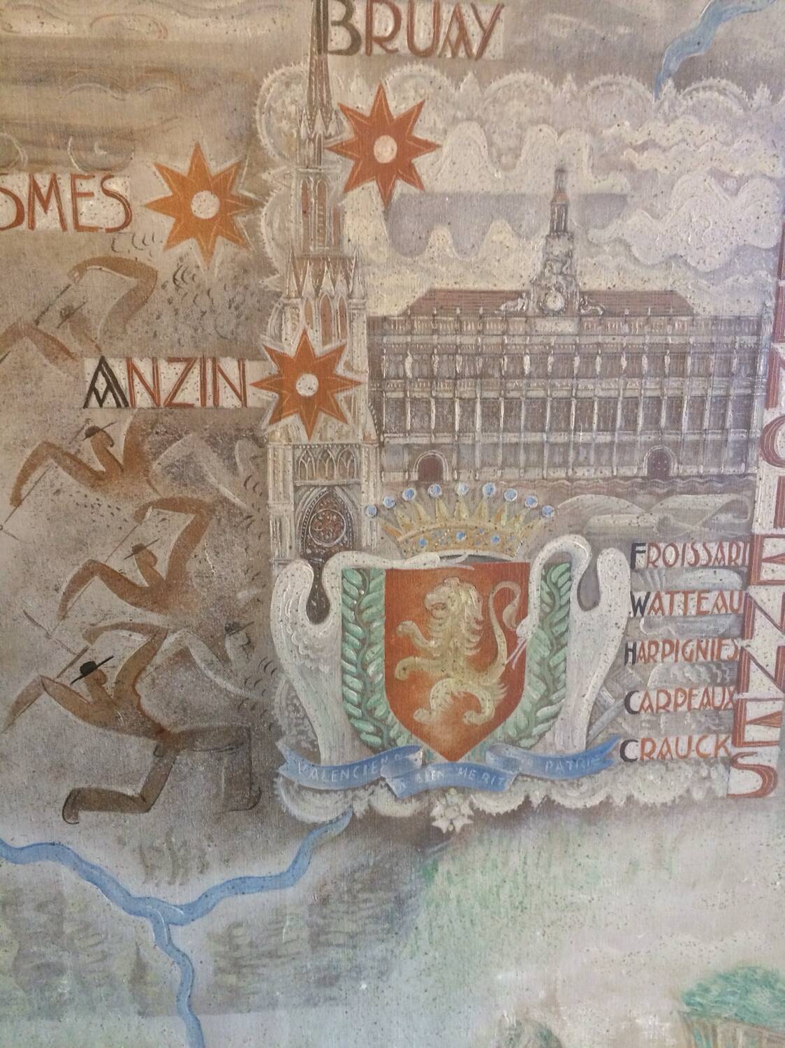 Diptych chart of the mining region