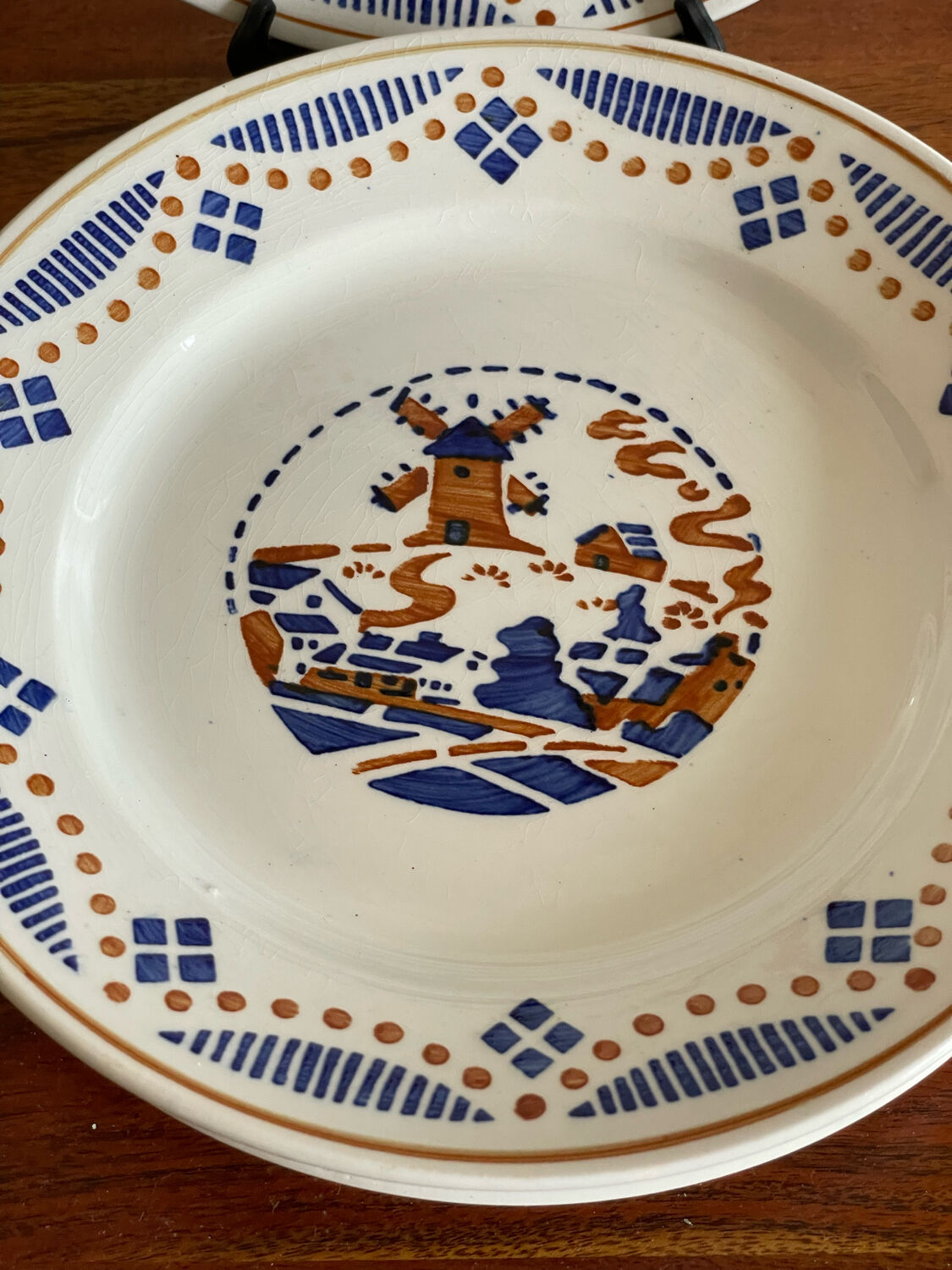 5 dessert plates KG Luneville Fleurines